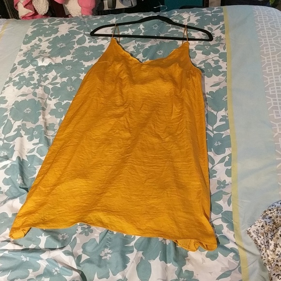 Topshop Dresses & Skirts - Gold short dress Topshop Dresses & Skirts - Gold short dress